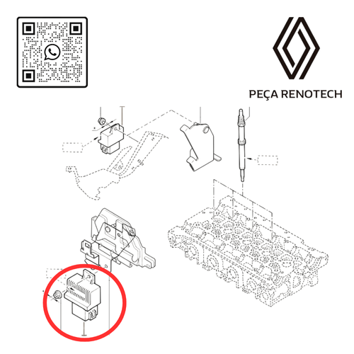 7700115078 RELE TEMPORIZADOR DA VELA DE PRE AQUECIMENTO MASTER 2.5 16V RN 115078-I -4-